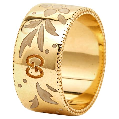 gucci icon blossom ring size 8 yellow gol